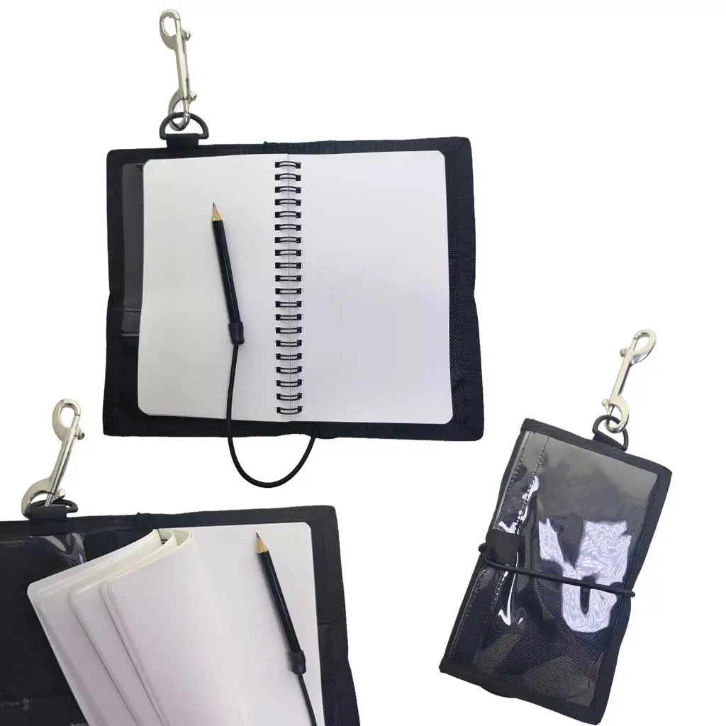 Professional 25-Page Dive Slate Erasable with 316 SS Buckle Underwater Snorkeling Swim Training Emergency Communication Notebook Oasis Select