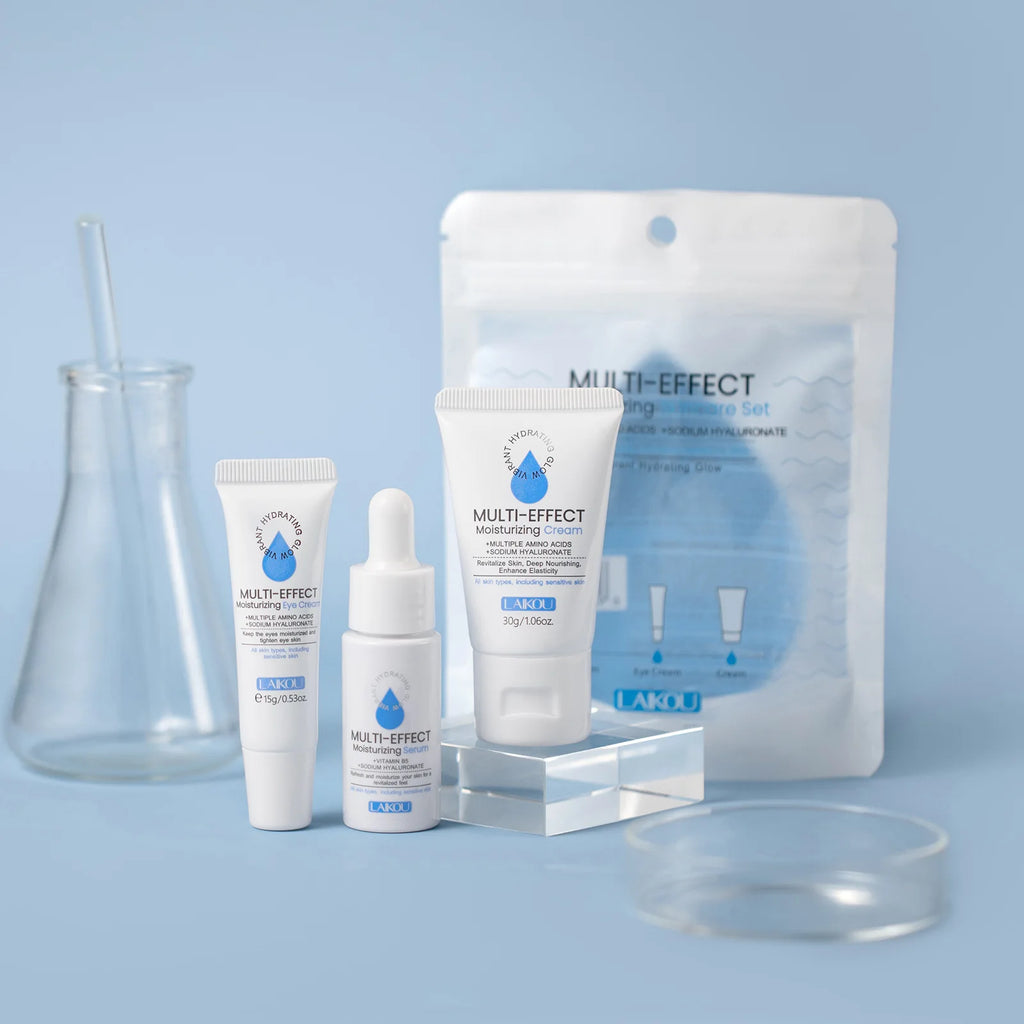 Lecoo 3-Piece Hydrating Skincare Set – Serum, Eye & Face Cream