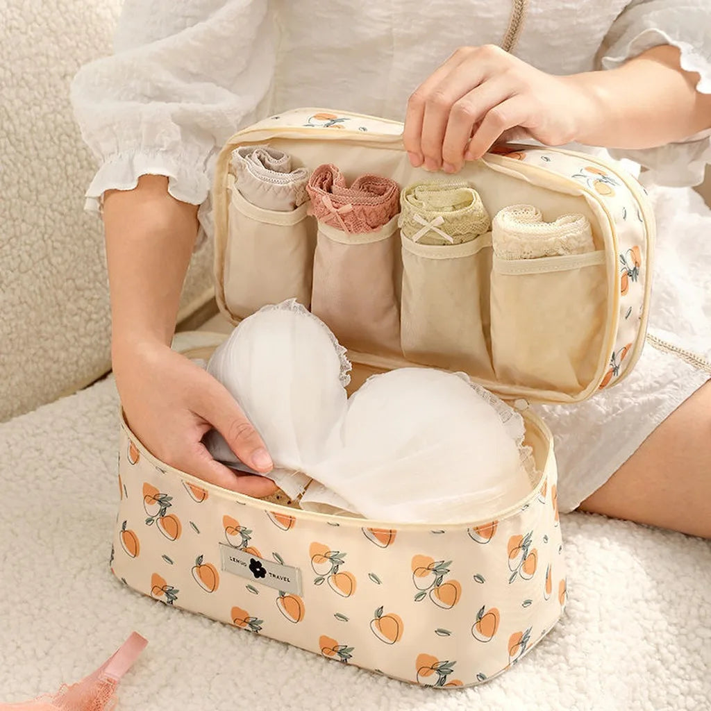 Travel Underwear & Bra Organizer Bag – 3-in-1 Storage Box
