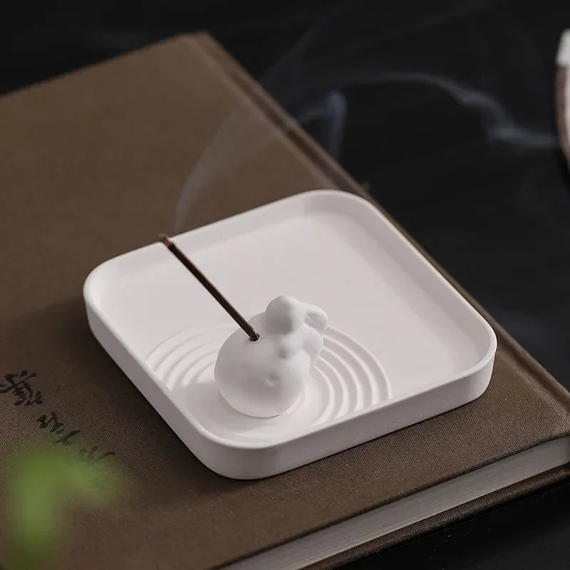 New Chinese Gypsum Incense Wire Incense Burner Accessories Zen White Creative Incense Burner Decoration Oasis Select