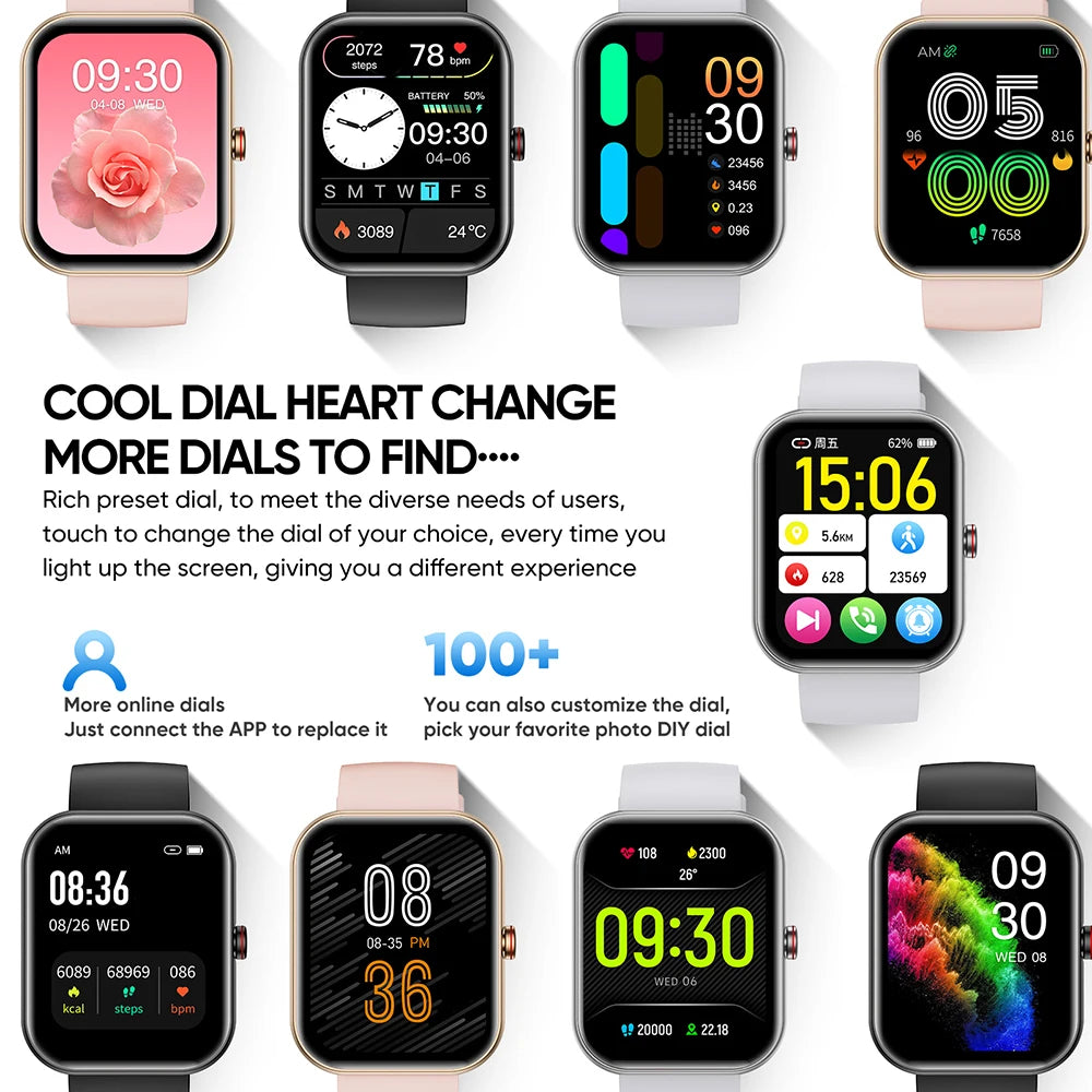 Smart Watches Women Waterproof SOS 1.91 Inch BT Call Smartwatch Men Health Monitoring AI Voice Assistant Sports For IOS Android Oasis Select
