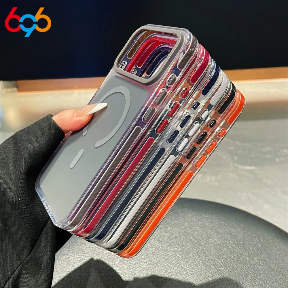 Matte Translucent Case For IPhone 17/16 Pro Max 15 Promax 14/13/17Pro For Magnetic Wireless Charge Cover Man Women Phones Shell Oasis Select