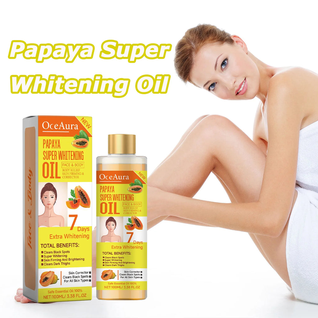 Papaya Whitening Body Oil Nourishing Brightening Skin Care Relaxing Muscle Smoothing Moisturizing Body Massage Skin Papaya Oil Oasis Select