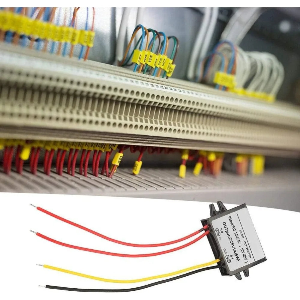 AC 12V 24V To DC 5V 1A Buck Converter Power Supply Converter AC To DC Power Supply Module IP67 For Car Screen Monitor Camera Fan Oasis Select