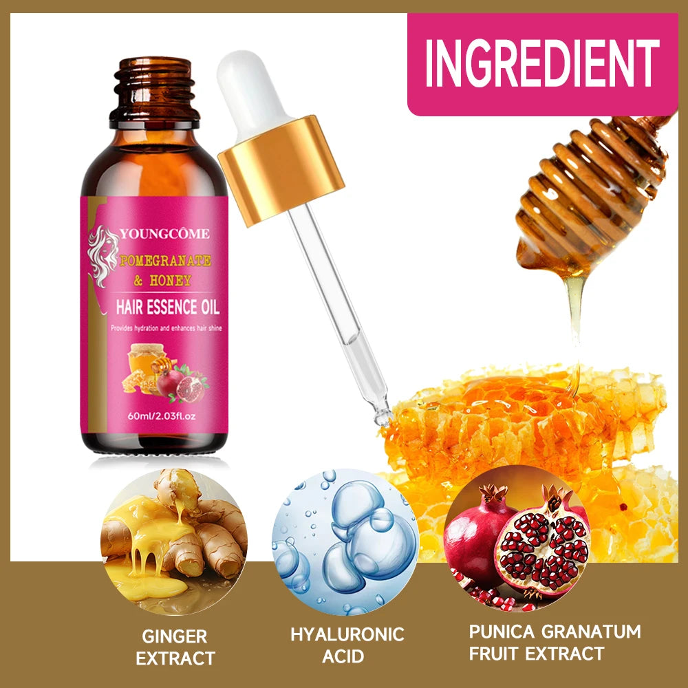 Pomegranate & Honey Hair Treatment Oil – Moisturizing & Smoothing