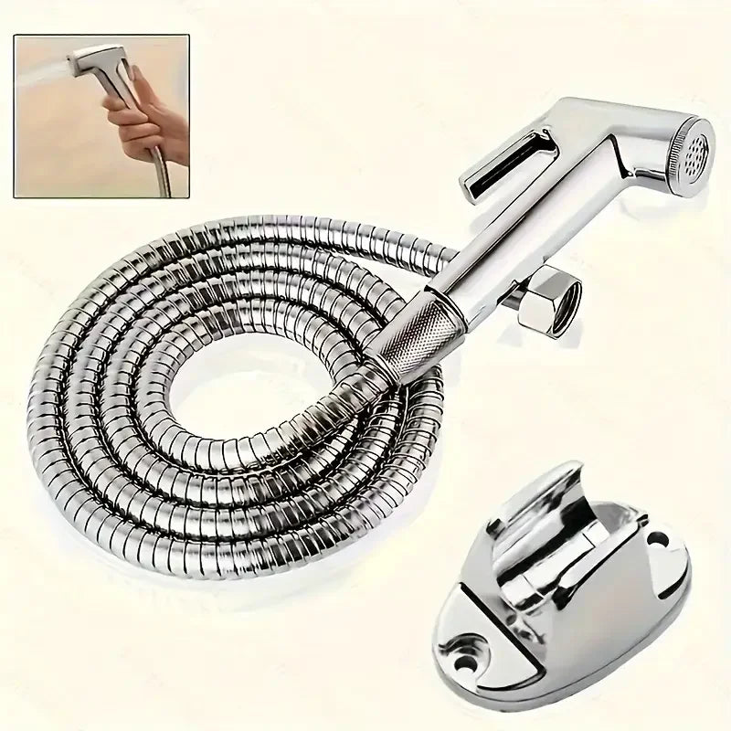 Handheld Bidet Sprayer Set with Hose & Bracket – Toilet Spray Gun