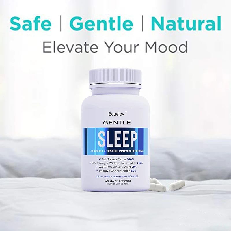 Bcuelov Melatonin Sleep Support Capsules – Fall Asleep Fast Sleep Support Supplement Oasis Select