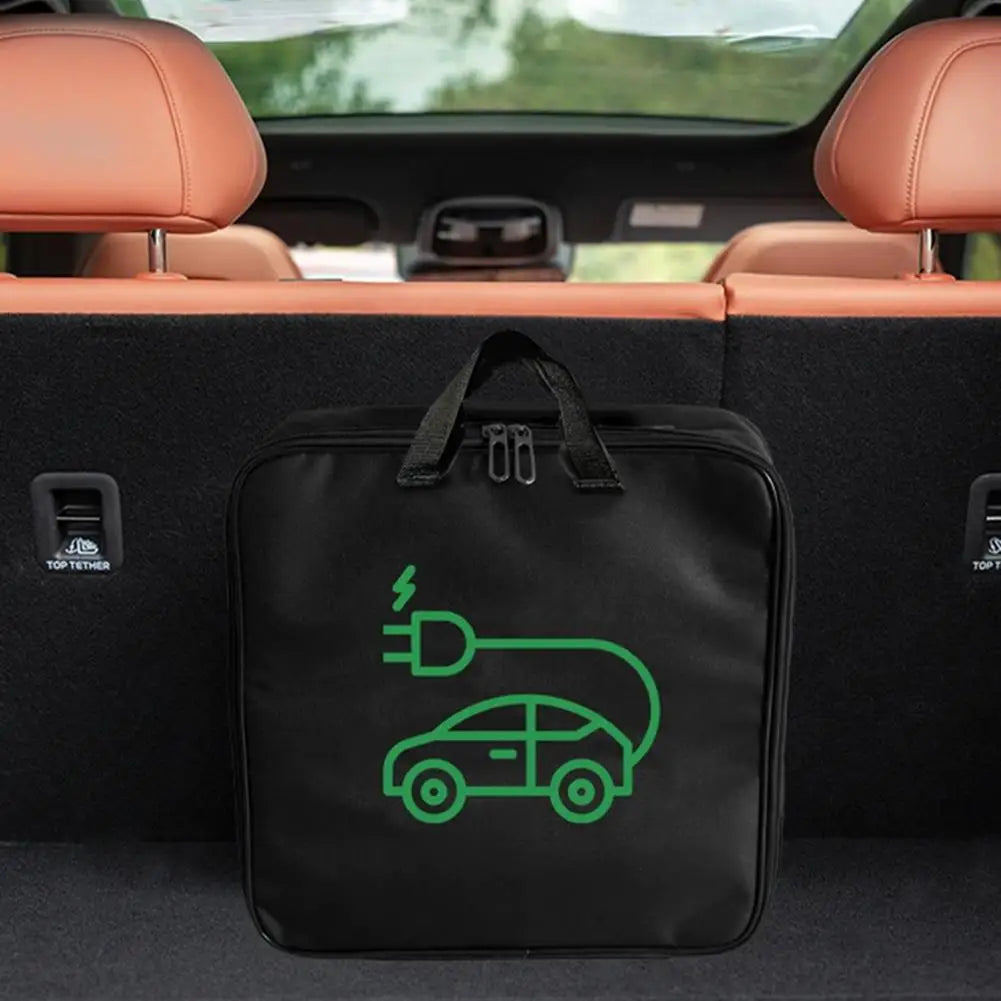 Car Charging Cable Storage Bag Oxford Cloth Waterproof EV Handled Bag For Electric Car Charger Trunk Organizer Oasis Select