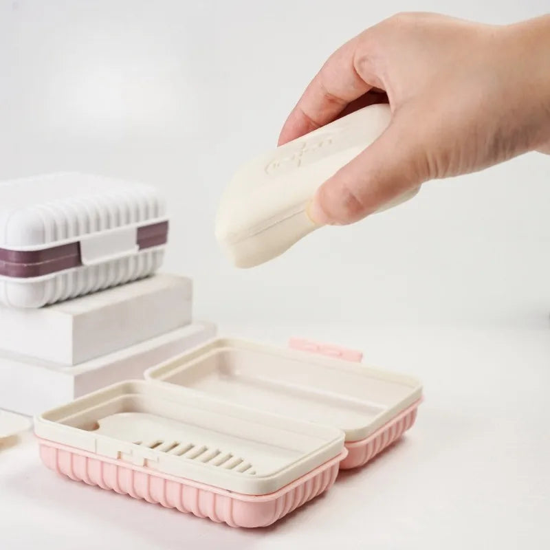 Portable Travel Soap Box Leakproof Lidded Holder for Bathroom and Outdoor Daily Use Bathroom Home Organization Oasis Select