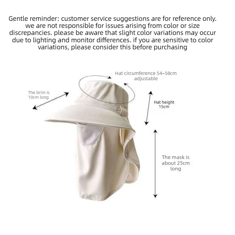 Breathable UV Protection Sun Hat with Face Cover and Neck Flap for Women Summer Outdoor Fishing Hiking Gardening Wide Brim Cap Oasis Select