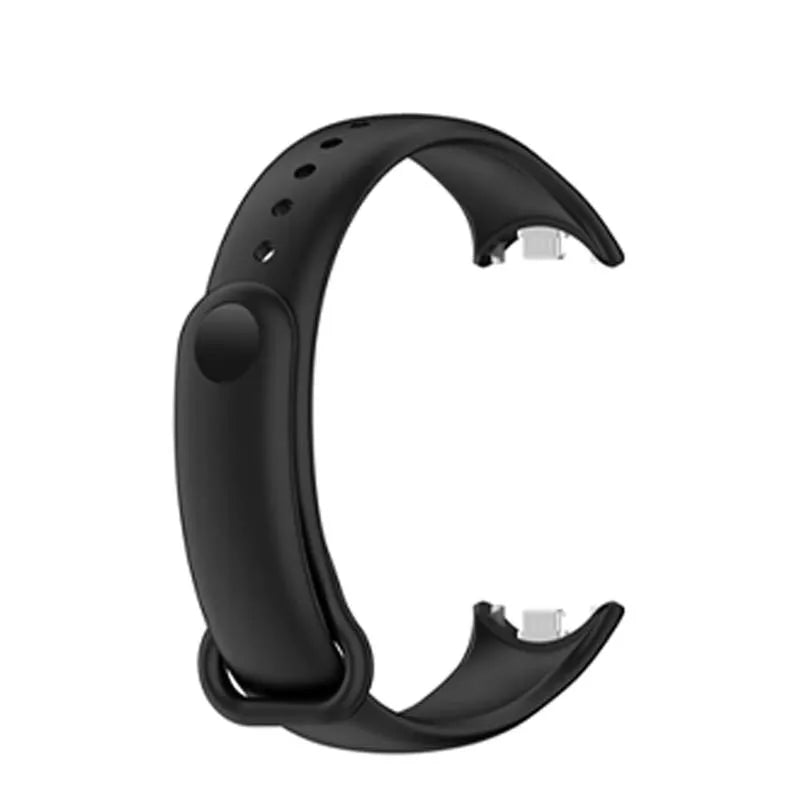 Silicone Sport Strap for Xiaomi Mi Band 9 & 8 – Adjustable Smartwatch Band Oasis Select Black