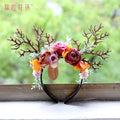 Christmas Headwear Forest-themed Antler Headband Easter Hair Accessory Party Photo Headband Oasis Select KF066