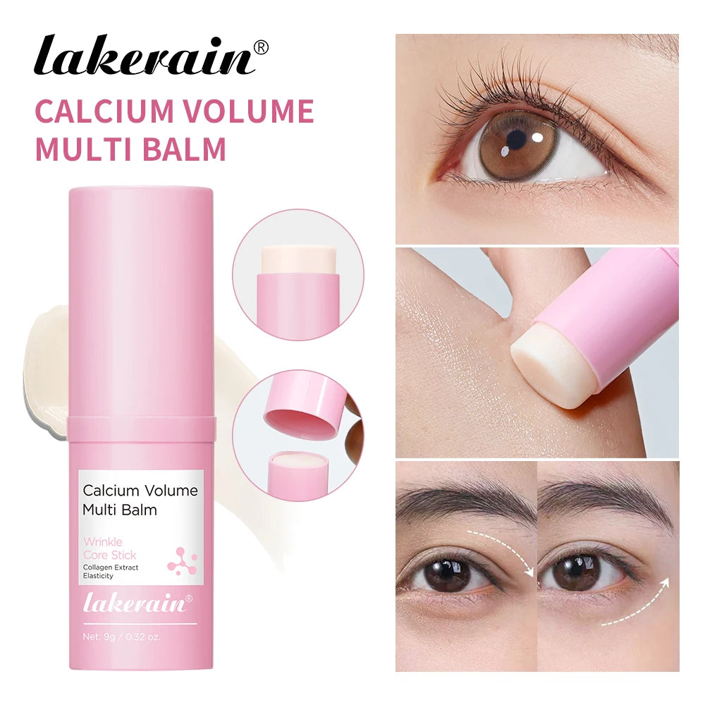 Lakerain Calcium Volume Multi Balm Improve Eye Wrinkle Cream Texture Stick Deep Moisturizing Non-Sticky Brighten Eye Skin Care Oasis Select