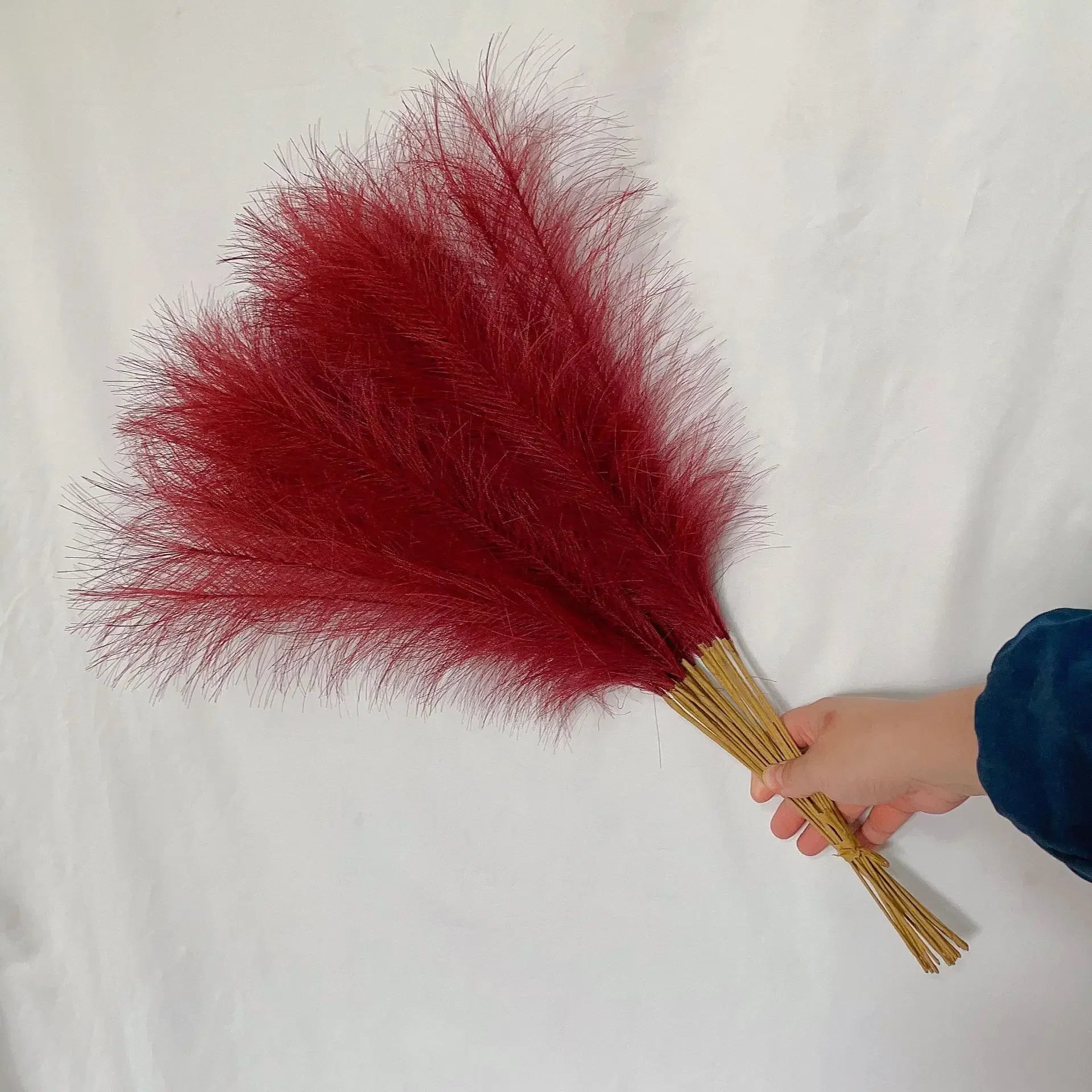 55CM Fluffy Pampas Grass Boho Decor Flower Fake Plant Reed Simulated Wedding Party Home Decoration Artificial Flowers Oasis Select WRD 1pc