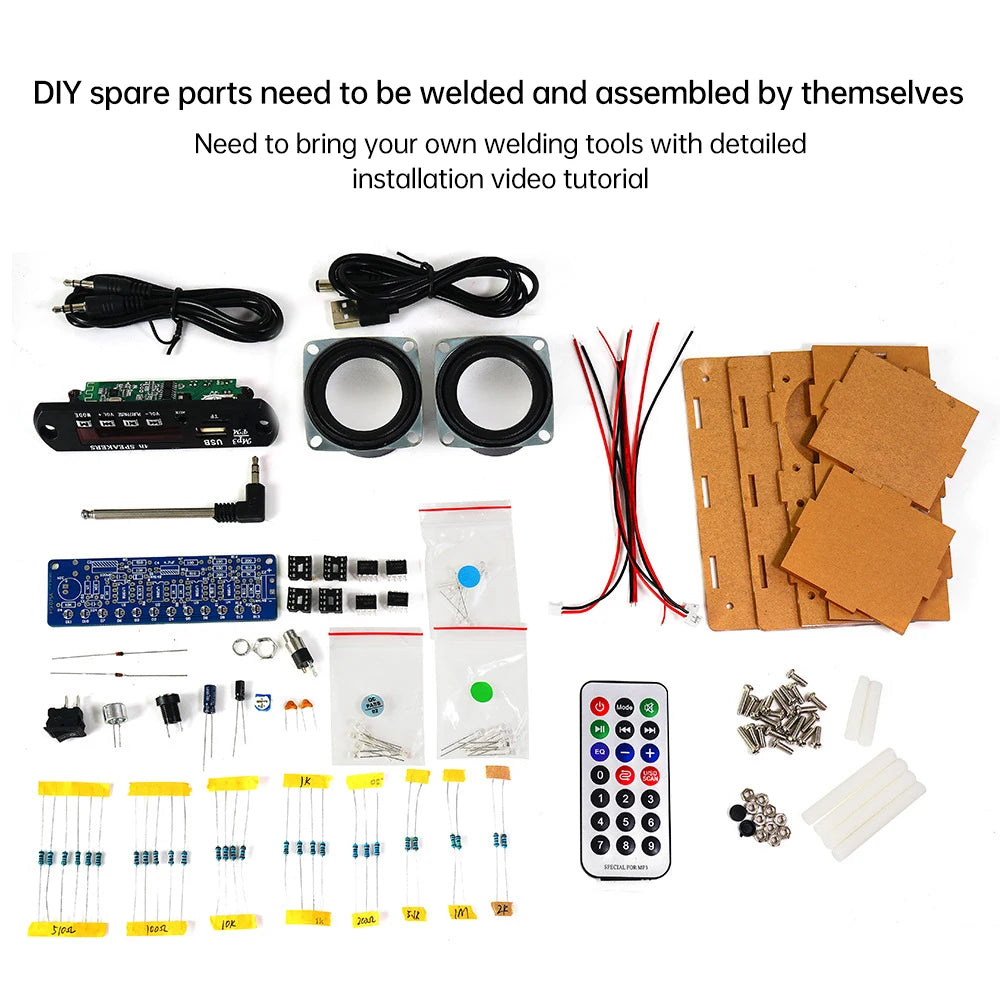 DIY Bluetooth Speaker Kit with FM Radio 87.5-108MHZ DIY Soldering Project Practice Electronic Kit Solder Assembly U Disk TF Oasis Select Default Title