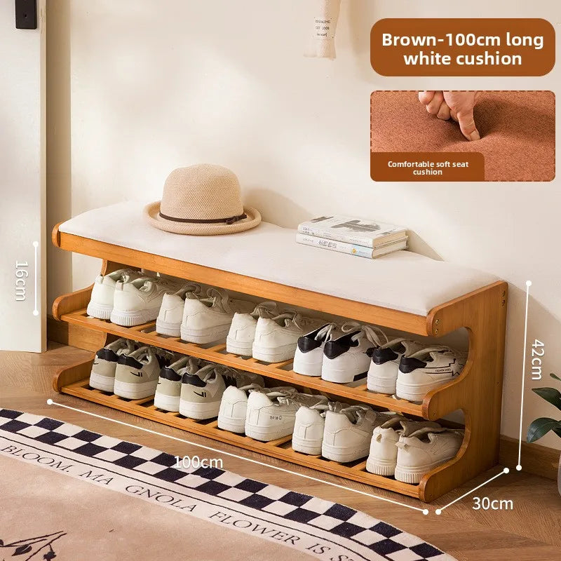 shoe changing stool at the door of the home, small apartment entering the door for storage, shoe stool entering the home Oasis Select Brown 100 long 1