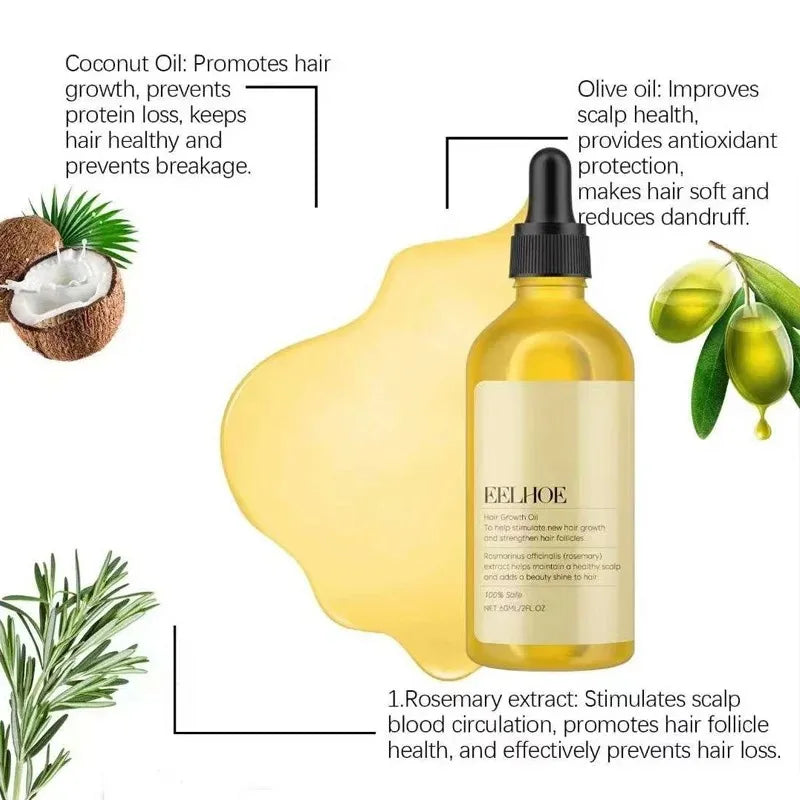 60ml Rosemary Dense Hair Essential Oil Veganic Lavender Repair Hairs Damage Prevent Hair Loss Smooth Hairs Nourish Hair Care Oil Oasis Select