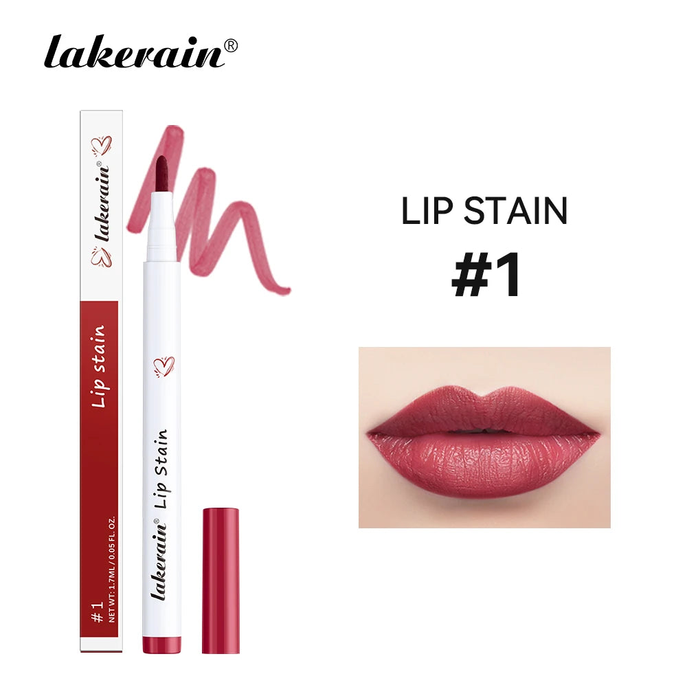 Long-lasting Lip Contour Lip Stain 2 In 1 Smudge-proof Lip Liner Pencil Ultra Pigmented Dual-Sided Design Non-Stick Cup Makeup Oasis Select 01 Dark Pink