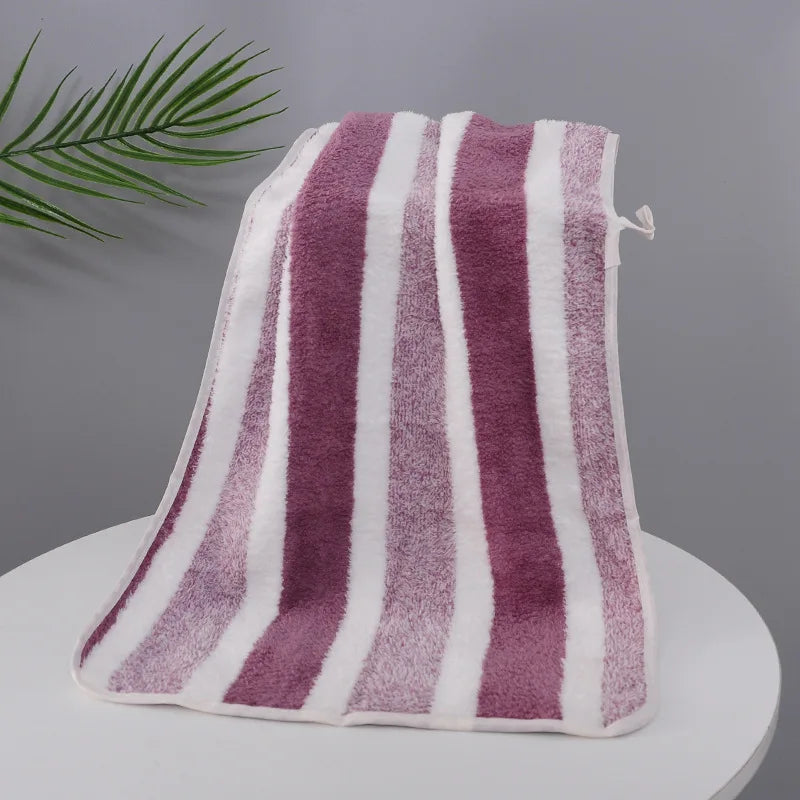 1 Pc Thickened Quick Drying Absorbent Bath Towel Soft Face Towel for Home Bathroom Oasis Select PURPLE 35x75cm