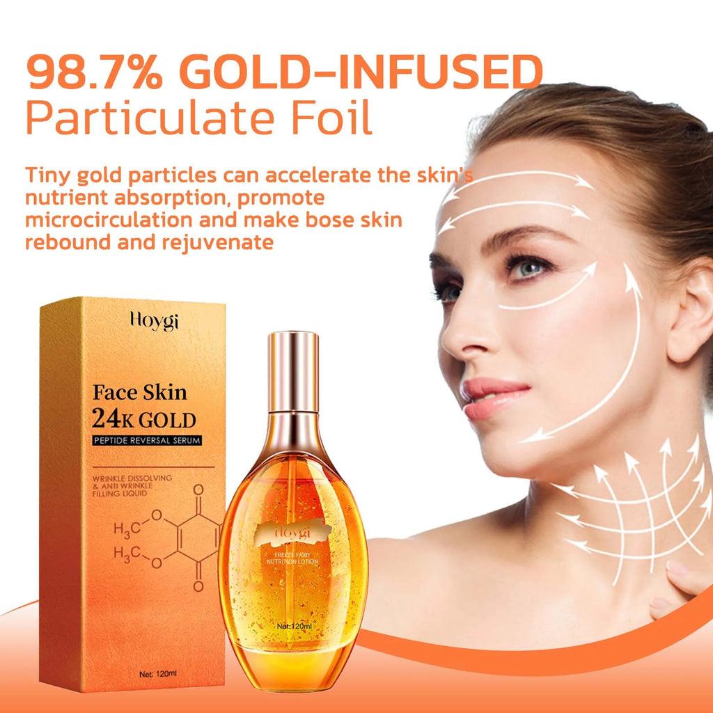 24K Gold Peptide Face Serum – Anti-Aging, Firming & Brightening Gold Peptide Face Serum Oasis Select