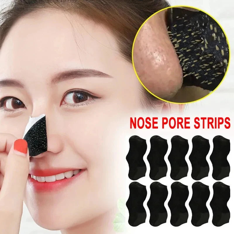 10/40/100pcs Unisex Blackhead Remove Mask Nasal Strips Shrink Cleansing Pore Nose Black Head Remove Sticker Skin Care Mask Patch Oasis Select