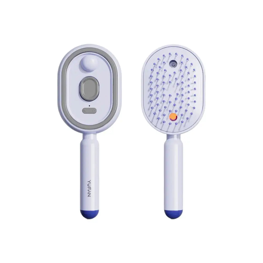 Multifunctional Rechargeable Atomizing Brush Combine Spray Massage Self Clean Anti Static To Complete Hair Oil Coating Easily Oasis Select purple