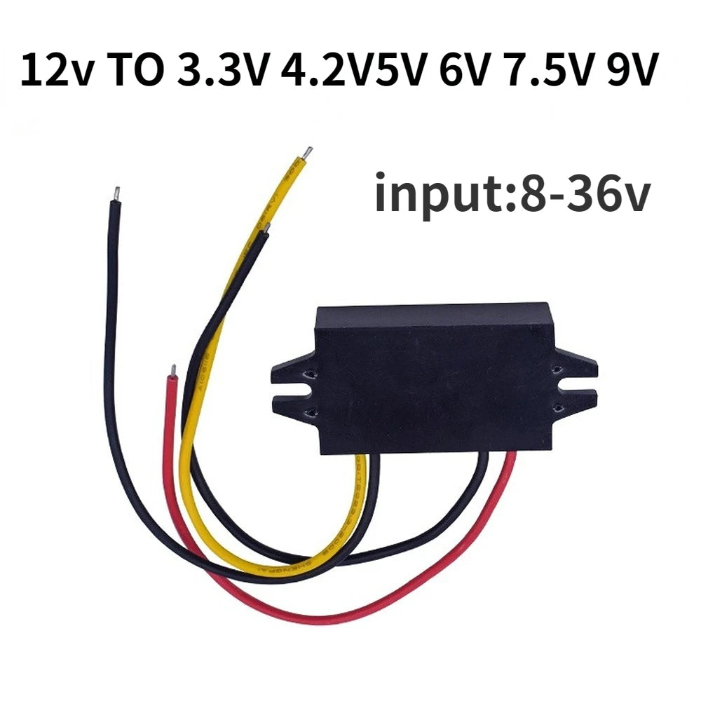 12V24V to 5VDC 3A Converter IP67 Waterproof Volt Power Module DC Buck Converter Module Voltage Regulator 3.3V 4.2V 6V 7.5V 9V Oasis Select