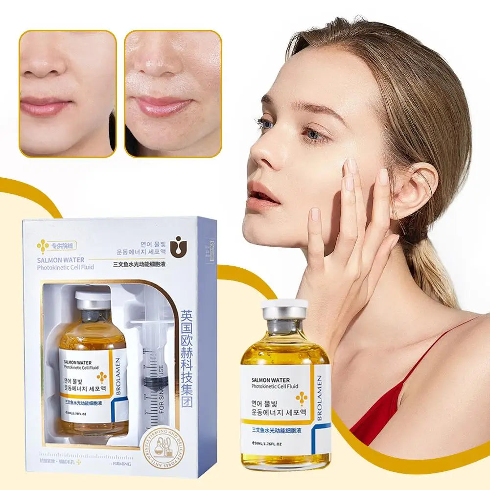 Skin Rejuvenation Essence Salmon Wrinkle Serum 50ml Function Improves Skin Sagging, Enhances Firmness, And Improves Contours Oasis Select