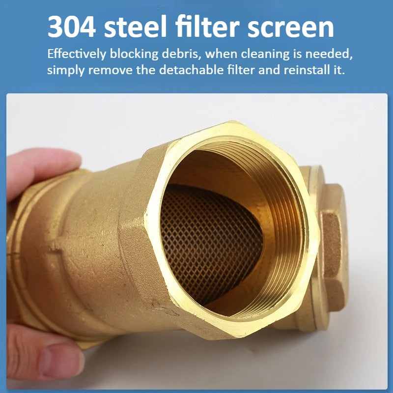 Brass Y-shaped Thickened Filter 2/3/4/6 Points DN8 10 15 20 25 32 40 50 BSP Internal Thread, Used for Water Filter Ball Valve Oasis Select