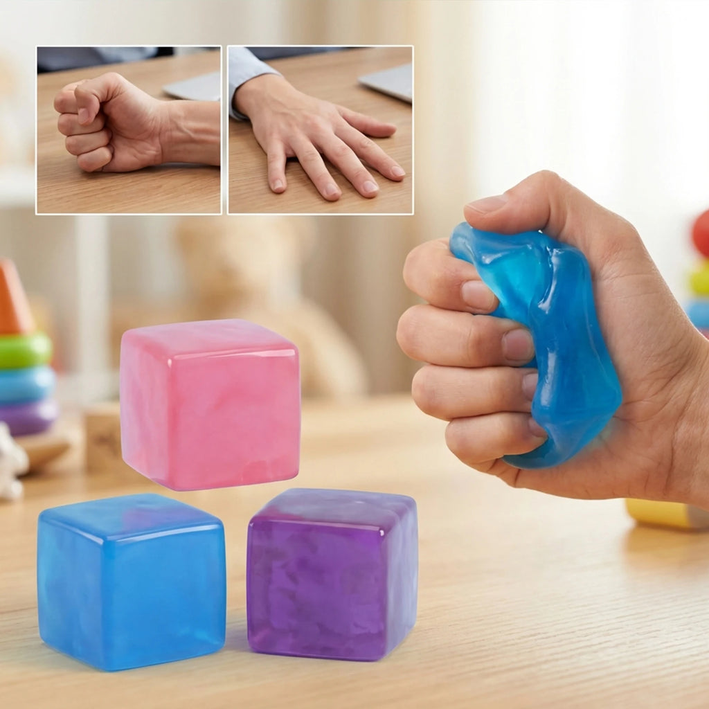 Ice Squishy Cubes Squeeze Anti Stress Slow Rebound Solid Squish Sensory Decompression Toy Office Desktop Ornaments Party Gift Oasis Select