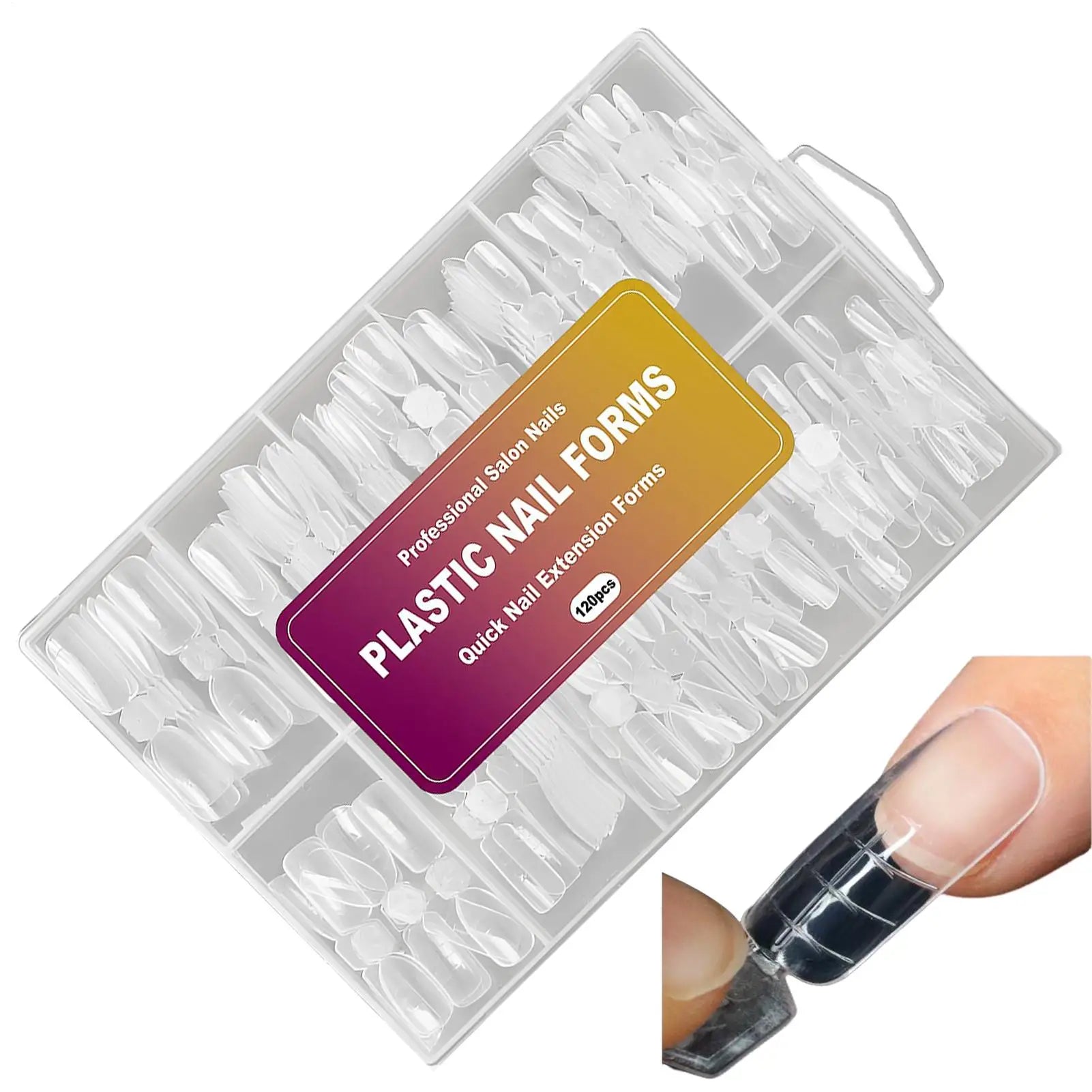 120pcs Reusable Nail Extension Forms | 12 Sizes Builder Molds Nail Extension Forms Oasis Select