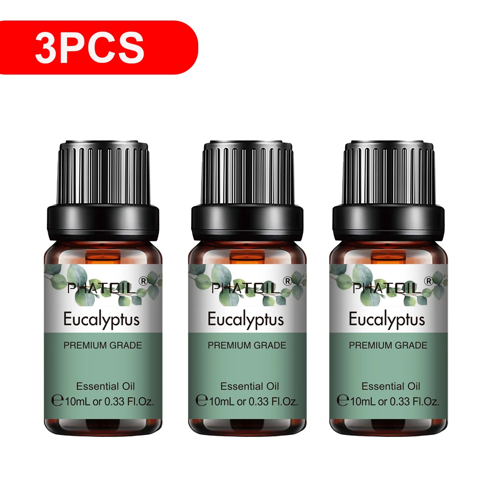 PHATOIL 3-Pack Essential Oils Gift Set | 10ml Aromatherapy Oils