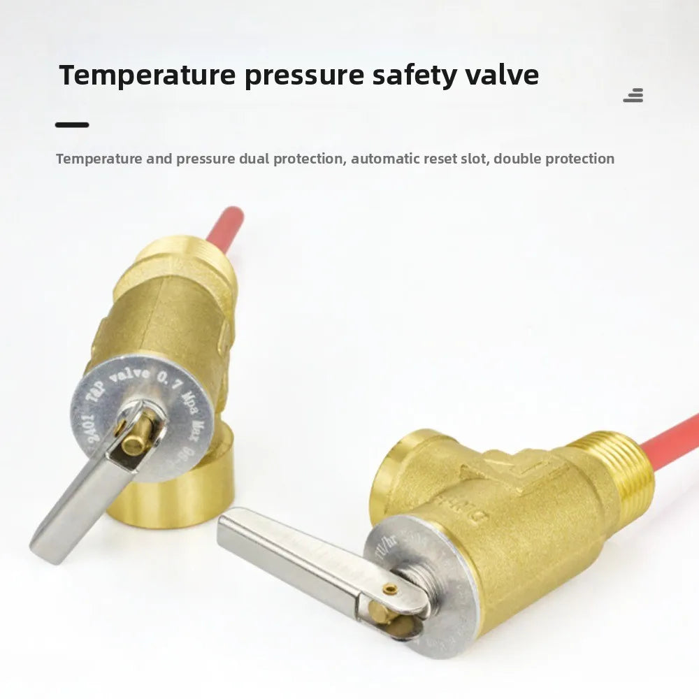 Durable Brass Safety Valve, Adjustable Pressure Relief Valve, Protects Against Overpressure In Closed Water Systems Oasis Select