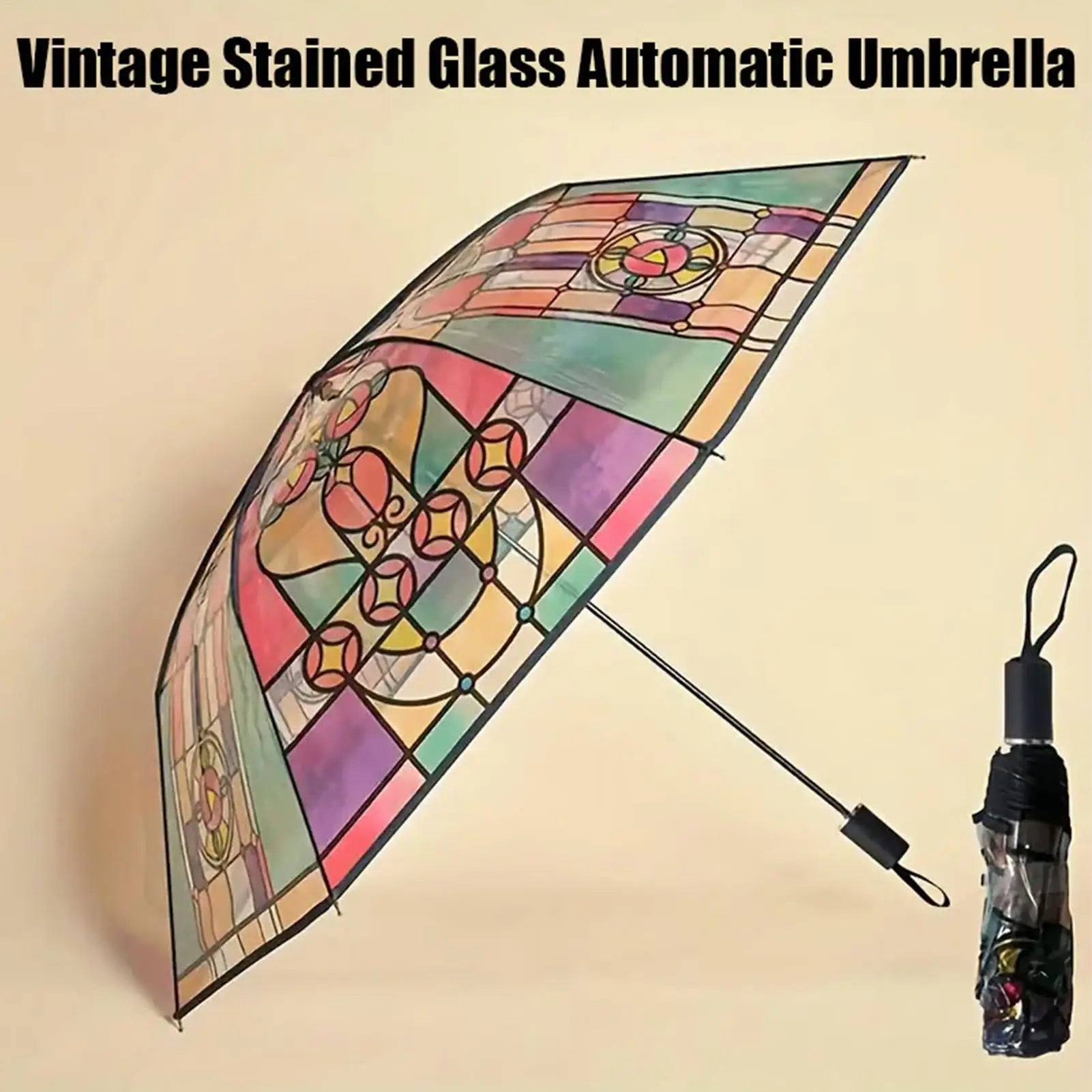Transparent Vintage Parasol Umbrella Hand-Painted Foldable Parasol Umbrella Stylish Design Folding Umbrella for Colleagues Oasis Select