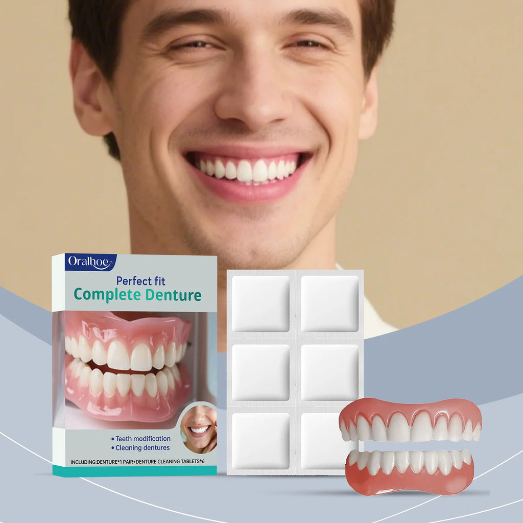 Denture Care & Cleaning Kit, Cleansing & Maintenance, Comfortable Wear, Smile Beauty Enhancement, Perfect for Daily Use Oasis Select
