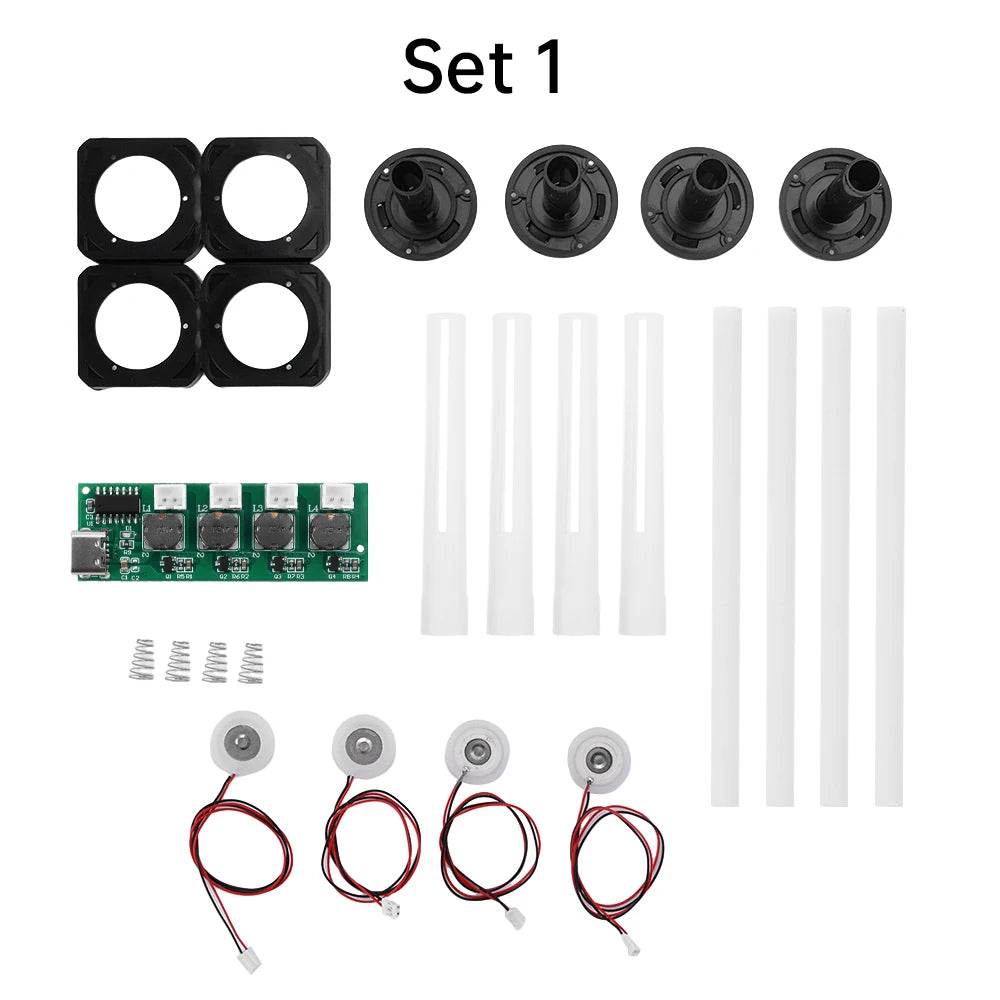 DC 5V Switchable Four Spray Humidifier Module Atomization Control Board DIY Ultrasonic Atomizer TYPE - C Interface Oasis Select Set 1