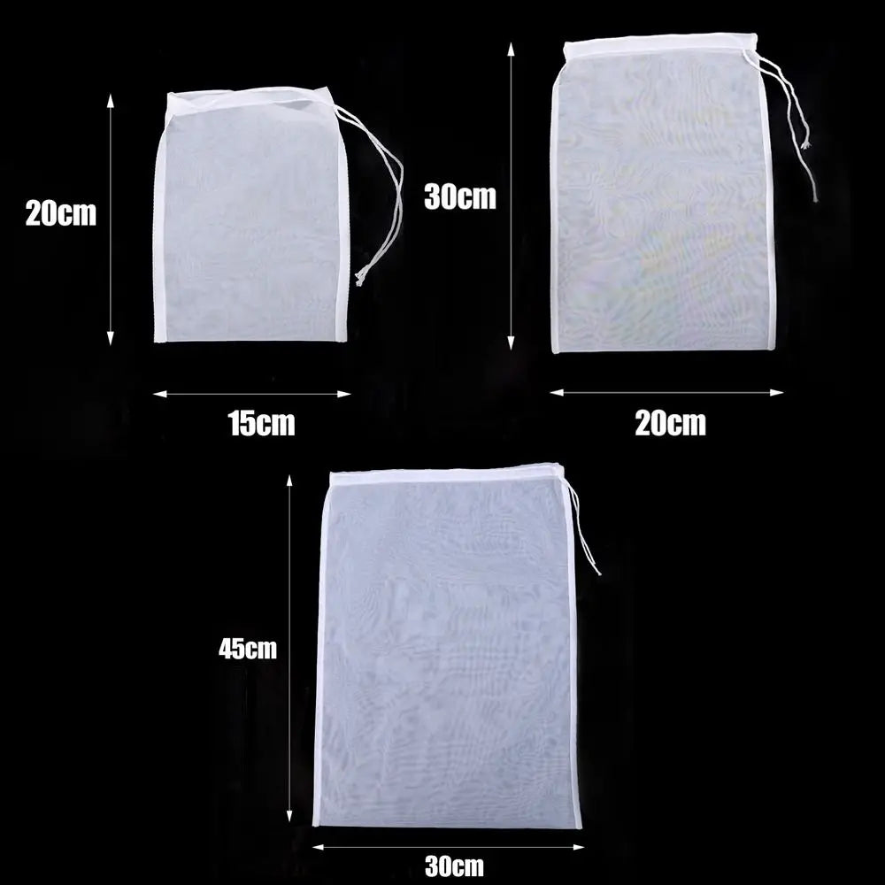 1Pc Soy Milk Filter Bag Collapsible Nylon Tea Coffee Juice Filter Net Durable 100 Mesh Wine Dreg Filter Reusable Strainer Oasis Select