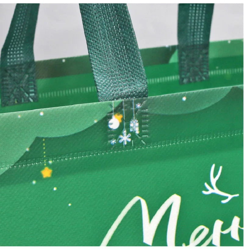 Christmas Gift Bags | Santa Elk Snowman Non-Woven Tote