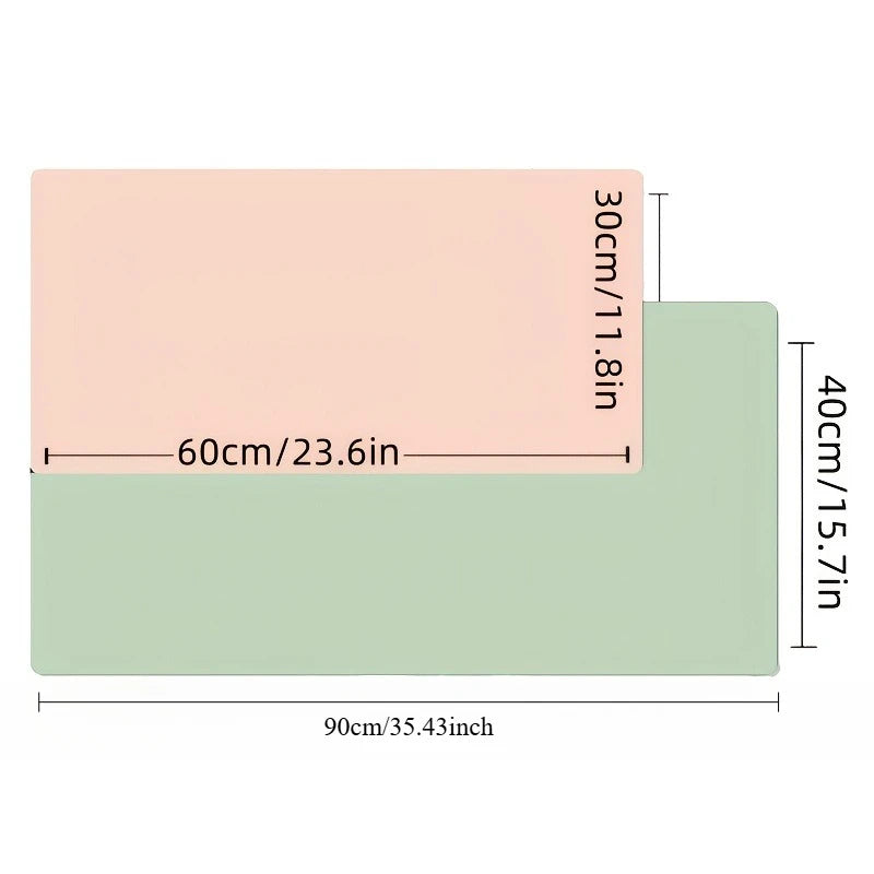 1pc Large Faux Leather Mouse Pad, Non-Slip Waterproof Desk Pad for Office, Easy To Clean Computer Mat Mouse Pads, Gaming Desk Oasis Select