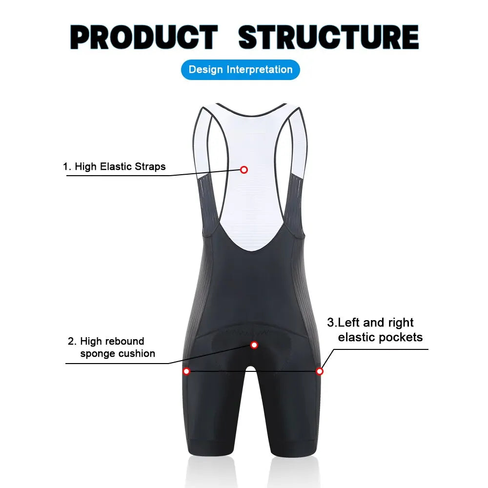 X-TIGER Men's Cycling Bib Shorts with Pockets Professional Cycling Mountain Road Cycling Tights for Long Distance Cycling Oasis Select