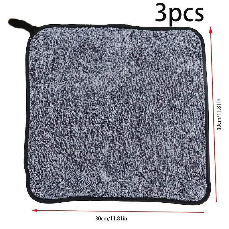 3PCS Ultra-fine Fiber Cloth, Super Absorbent, Car Drying Towel, Reusable Ultra-fine Fiber Towel, Soft Car Towel Oasis Select