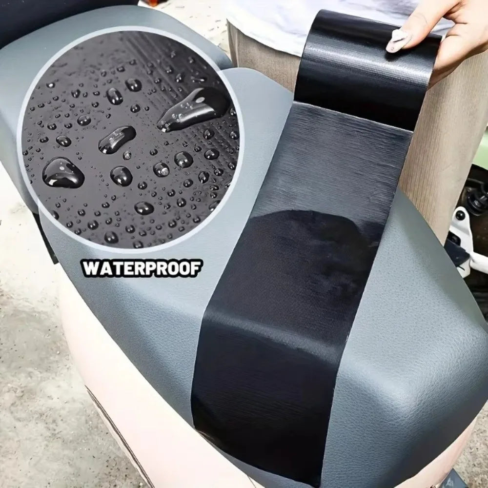 Black Cloth-based Adhesive Tape 5/10cm Multifunctional Seat Patch Strips High-viscosity Leather Seat Hole Repair Tape Oasis Select