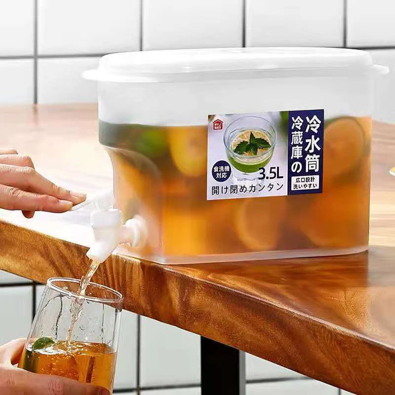 Drink Dispenser Water Kettle With Faucet Juice Lemonade Container Outdoor Fridge Storage Organizer Oasis Select