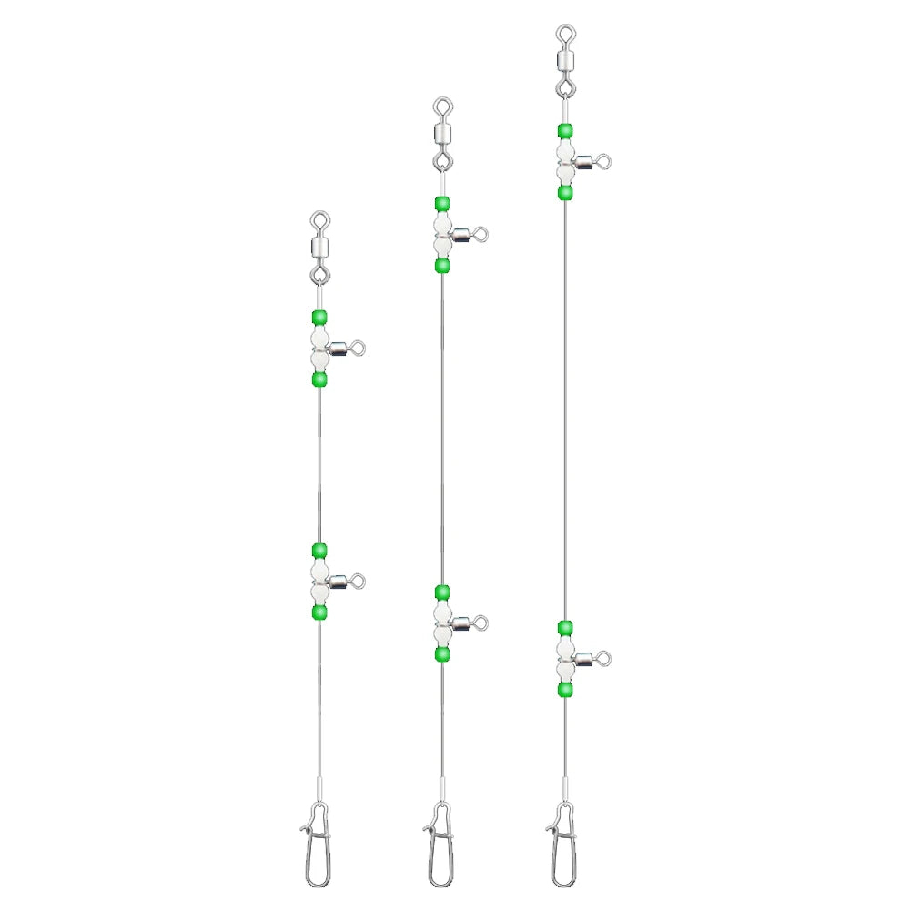 Night Glow Fishing Leaders with Swivels & Snaps | Saltwater & Freshwater Fishing Leader Set Oasis Select