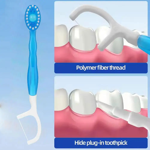 10Pcs/Pack Disposable Burst Bead Toothbrush Multi-Functional Portable Travel Toothbrush With Built-In Mint Toothpaste Capsule Oasis Select