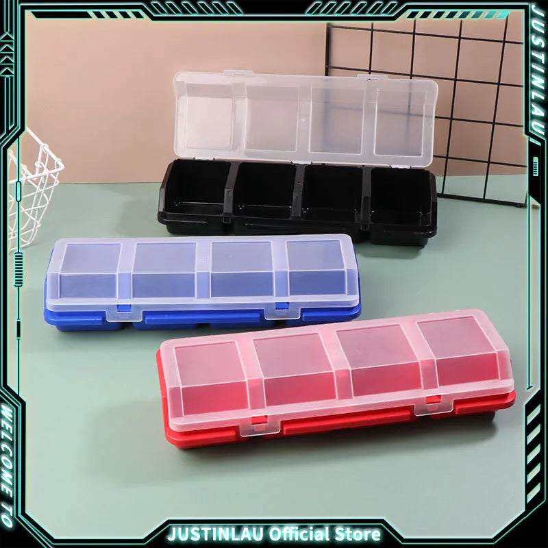 1Pcs Parts Storage Box Plastic Screw Organizer Box with 4 Compartment Tool Part Container Bin with Lid Display Storage Case Oasis Select