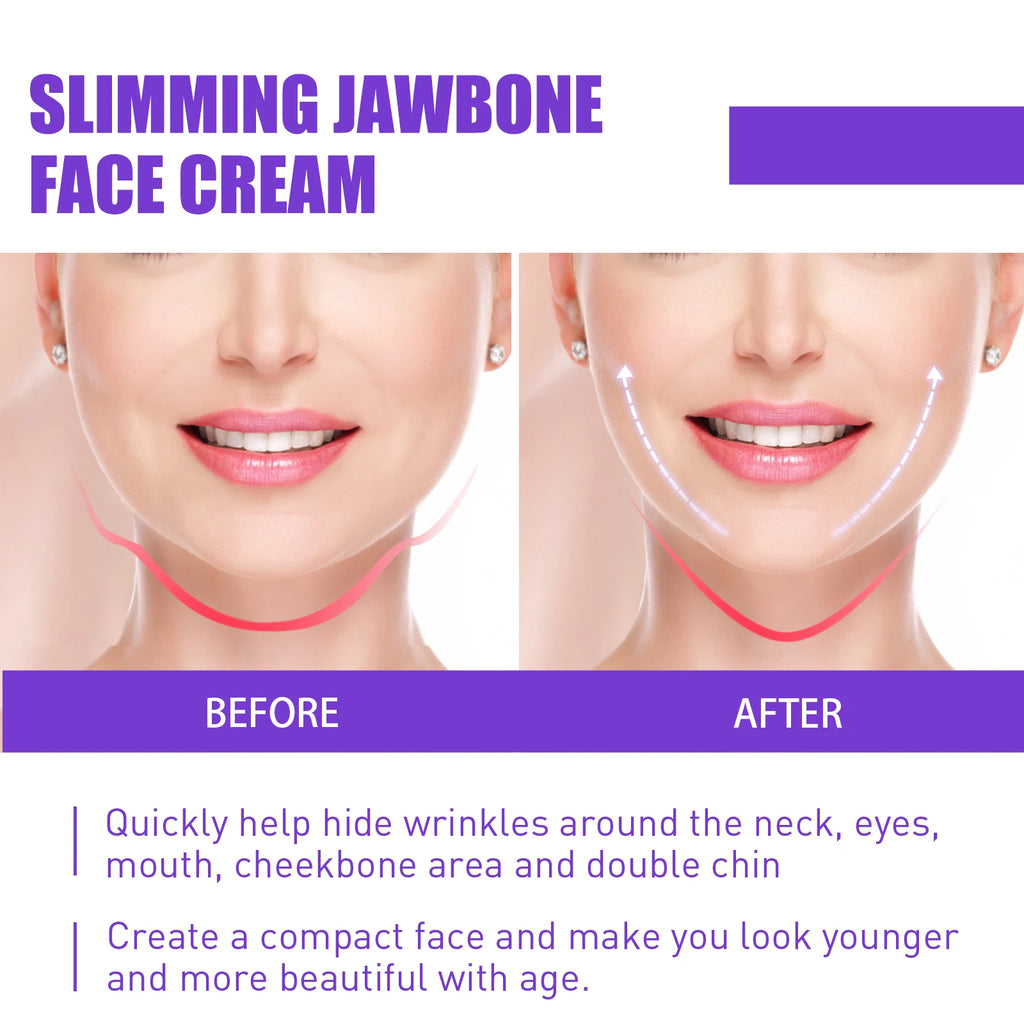 V-Shape Slimming Cream Tighten Mandibular Line Double Chin Lift Firming Face Fat Burning Massage V Face Cream Facial Skin Care Oasis Select