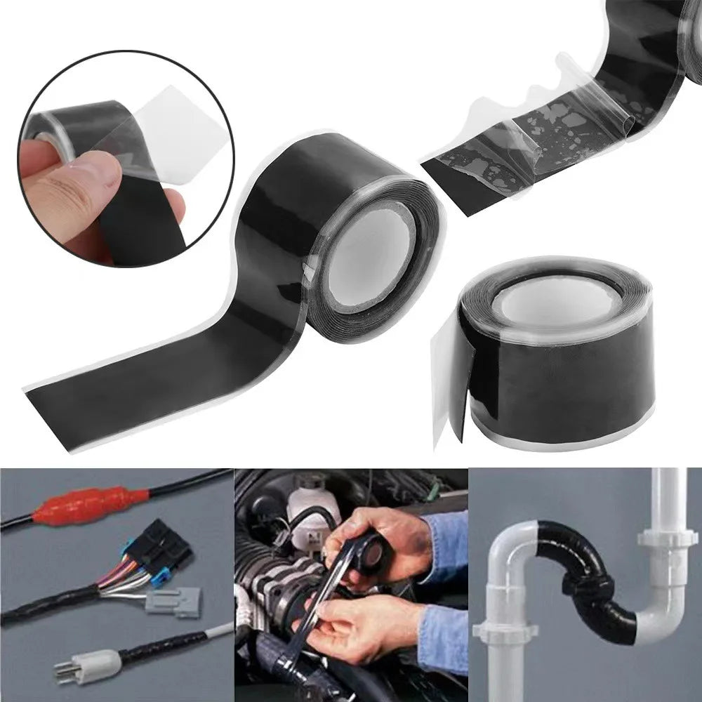 Quality Self-Adhesive Silicone Repair Tape Waterproof High Adhesion Sealing Tape Self Fusing Stop Leaks Adhesive Tape Home Oasis Select