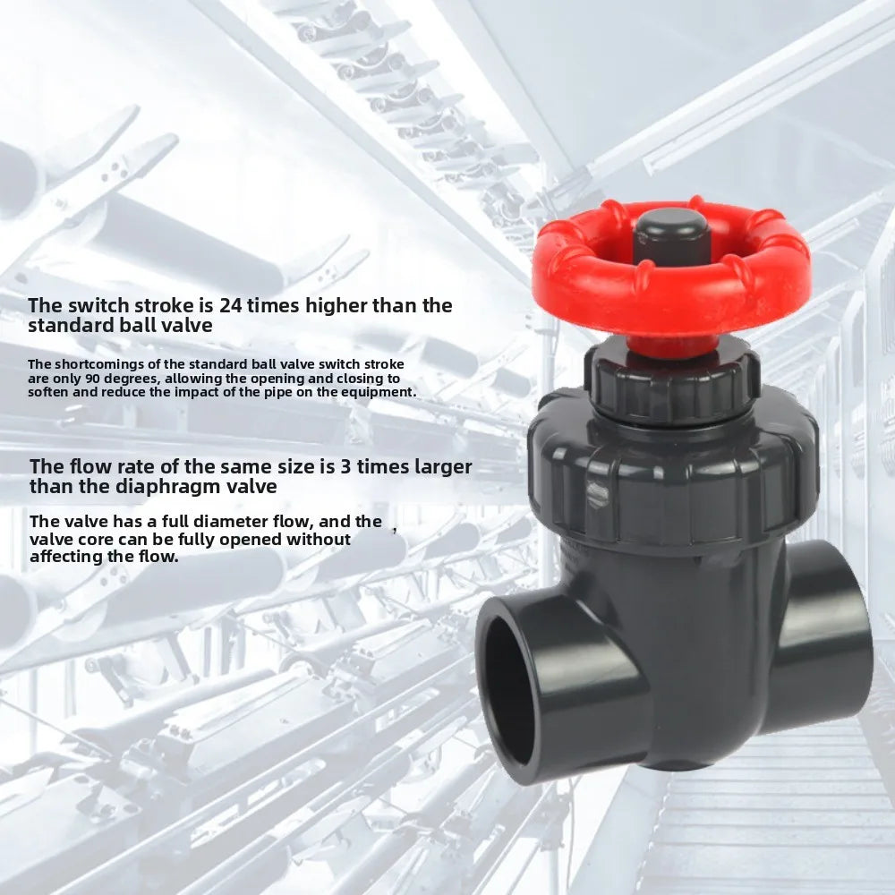 20/25/32/40/50/63mm Hi-quality UPVC Gate Valve Garden Irrigation Aquarium Accessories Precision Flow Control PVC Sluice Valve Oasis Select