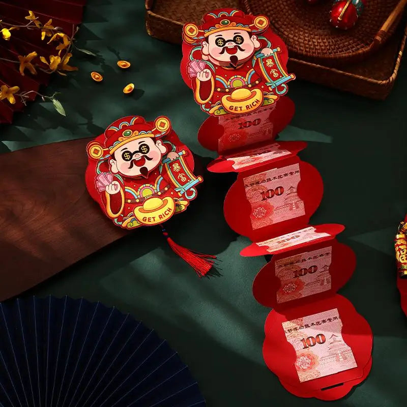 1Pcs Chinese Traditional Lucky Red Money Pouch 2026 Horse Year Cartoon Hongbag New Year Red Envelope New Year Gifts Oasis Select A4